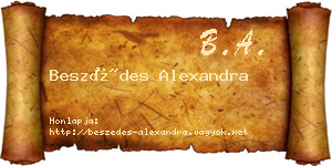 Beszédes Alexandra névjegykártya