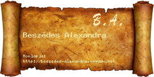 Beszédes Alexandra névjegykártya