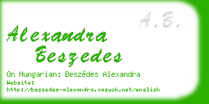 alexandra beszedes business card